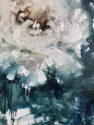 Misty peony print on canvas ( ). Skromova Marina