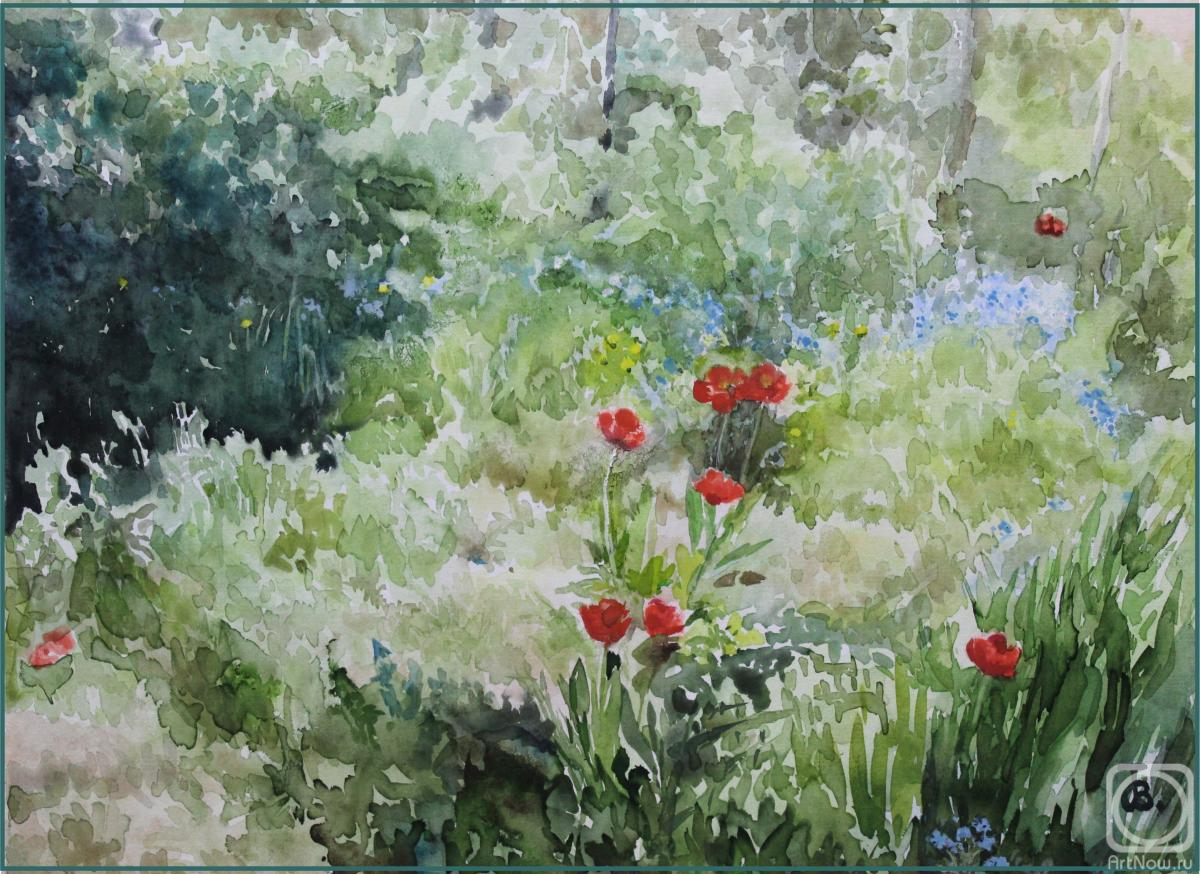 Картина. Туманов Вадим. Тюльпаны и незабудки