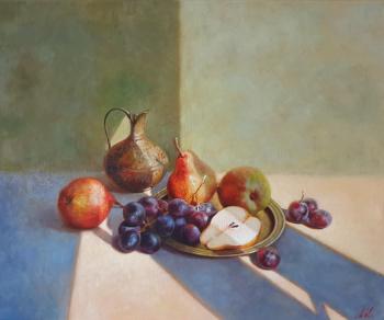 Fruits and a small brass jug. Bessonova Anna