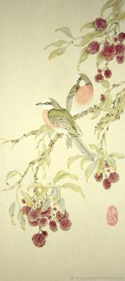 Two birds and lychee. Engardo Anna