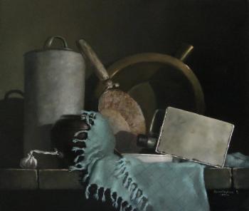 Still life with oilcan