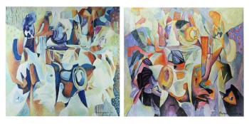 Abstraction 555(diptych)