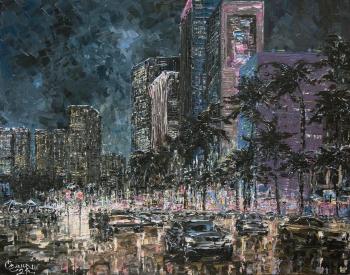 Painting Miami nights. Smirnov Sergey