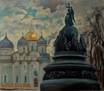 Dobrovolskaya Gayane Khachaturovna. Novgorod the Great, Millennium of Russia monument and St. Sophia Cathedral