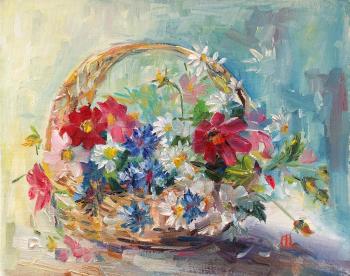 Basket with flowers. Lopatina Olesya