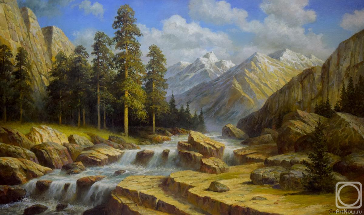 Grokhotova Svetlana. Mountain river. Altai. Katun