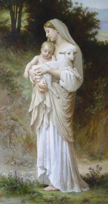 A copy of the painting by W. Bouguereau "Innocence"