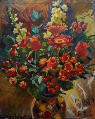 Bouquet of flowers - birthday gift. Dobrovolskaya Gayane