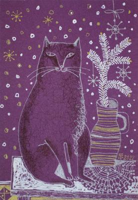 Purple cat. Gorshunova Tatiana