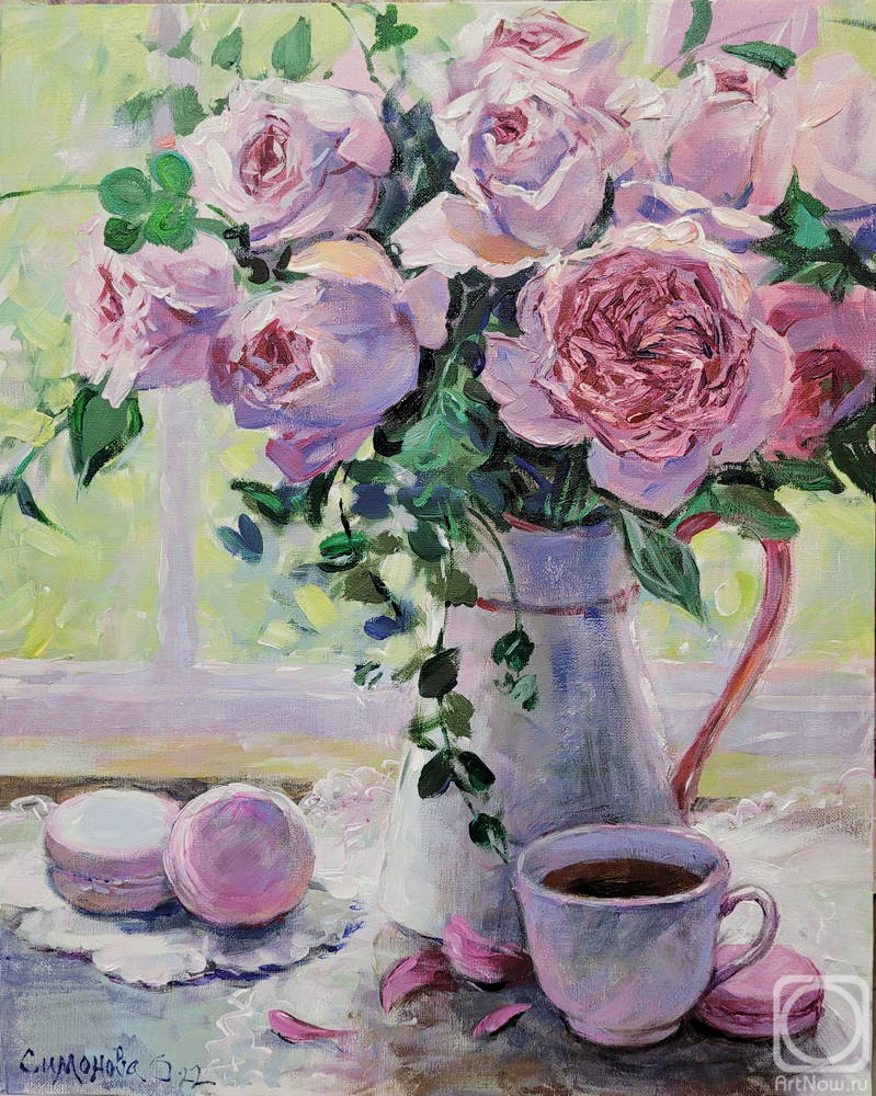 Simonova Olga. Roses and coffee