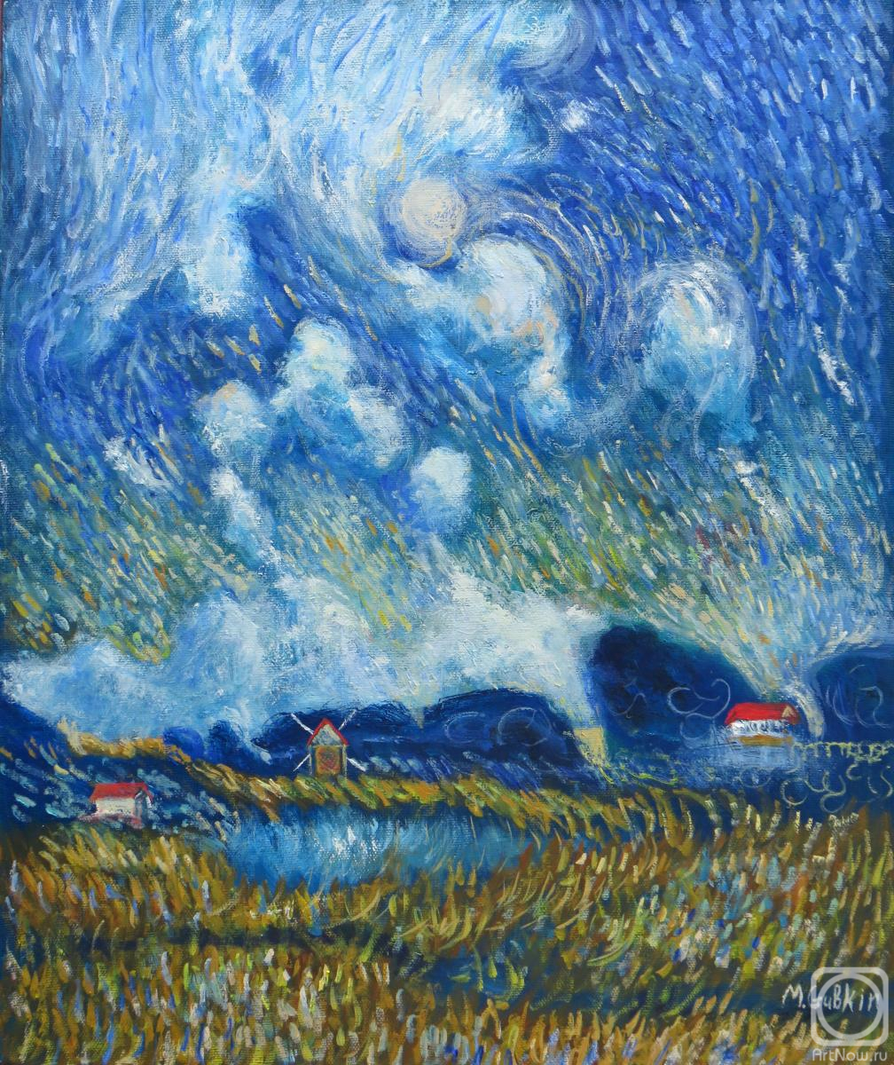 Картина маслом на холсте. Губкин Михаил. Летний полдень