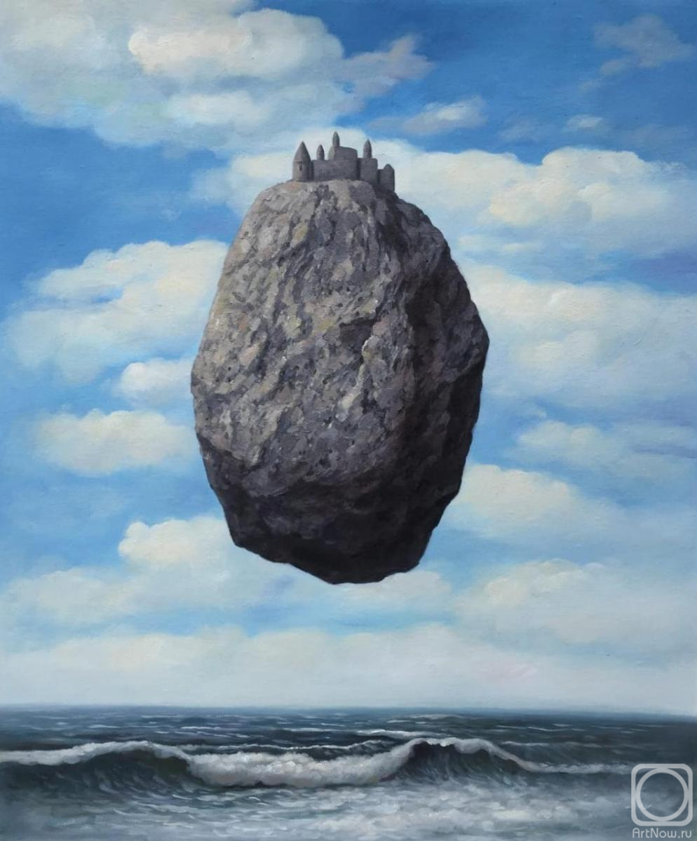 Kamskij Savelij. A copy of the picture of Rene Magritte. Castle in the Pyrenees