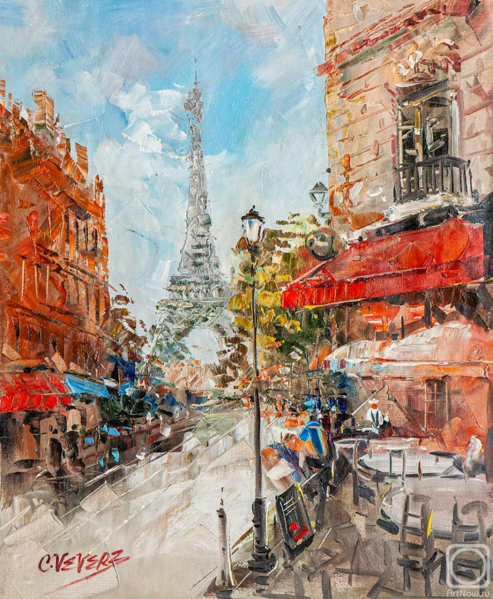Vevers Christina. Walking the streets of Paris. View of the Eiffel Tower