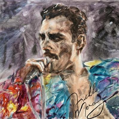 Musician Freddie Mercury. Bronskih Valentina