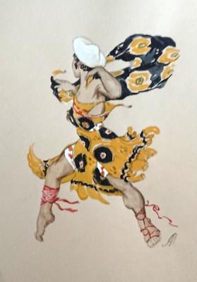 Bakst. Boeotian (costume for the ballet "Narcissus")