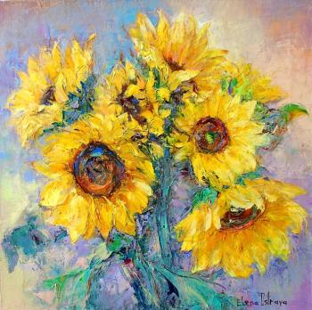 Golden sunflowers. Ostraya Elena