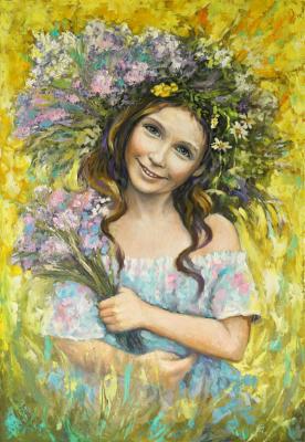 Girl with a wreath. Novikov Valeriy