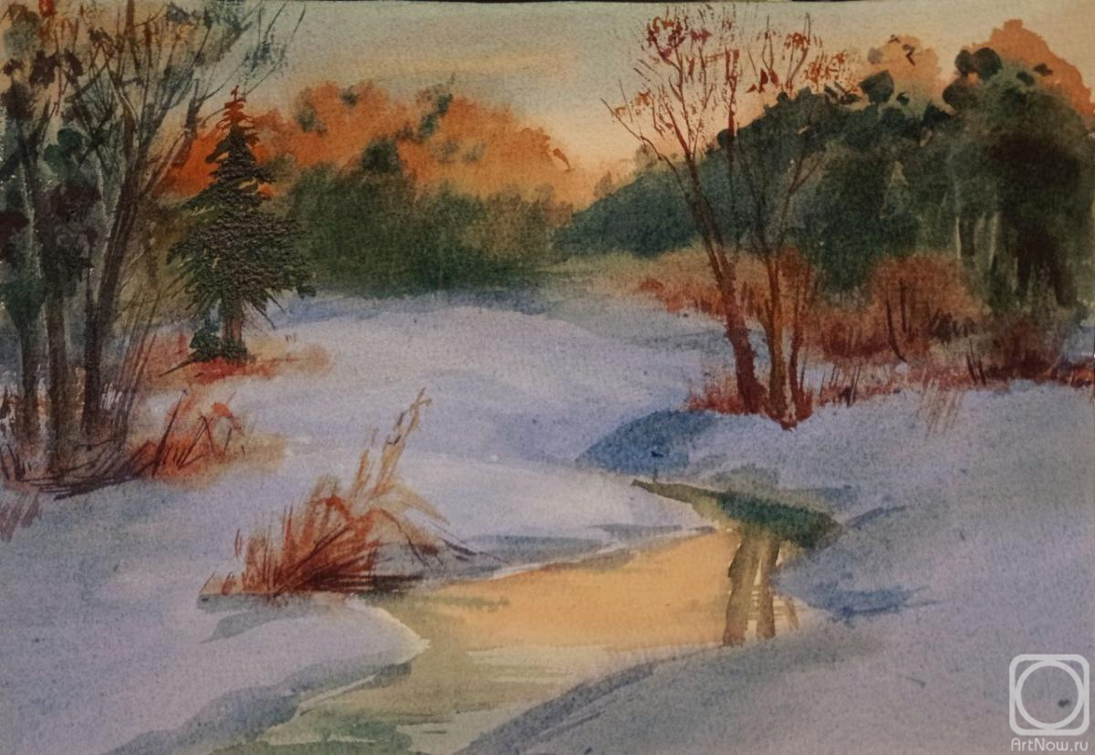 Картина. Холодова Лилия. Зимний вечер