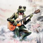 Valdem Rayan. Frog with guitar
