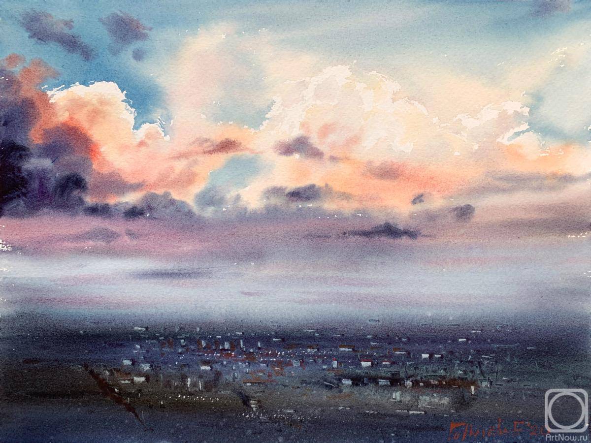 Gorbacheva Evgeniya. City Cloudscape at Sunrise
