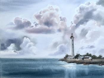 Lighthouse and Clouds. Gorbacheva Evgeniya