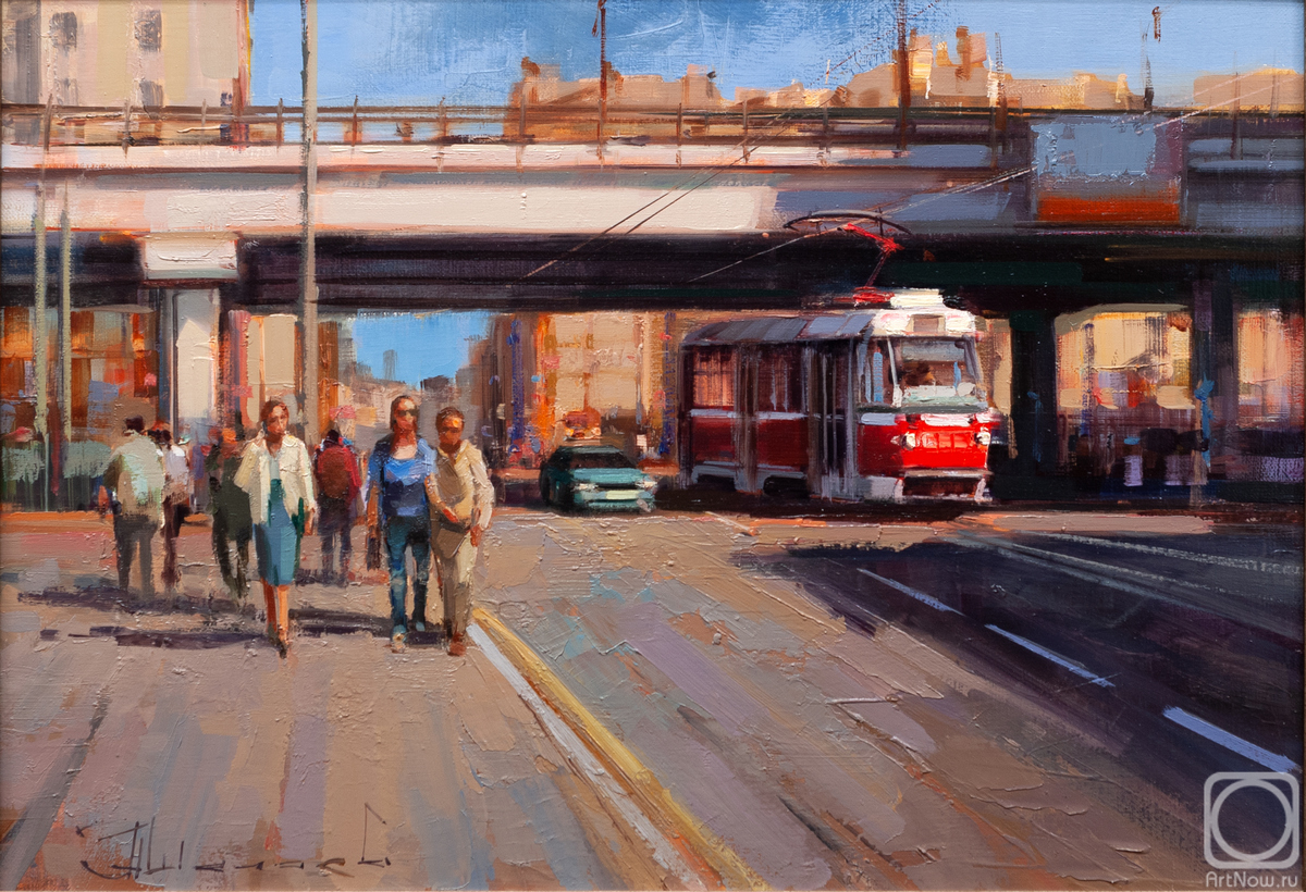 Shalaev Alexey. Everyday life of the Moscow tram. Moscow, Rusakovskaya overpass
