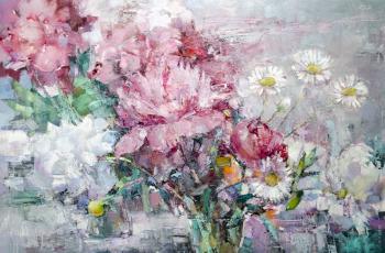 Chamomile and peonies. Alecnovich Gennady