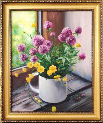 A bouquet of clover and buttercups. Samsonova Tatyana