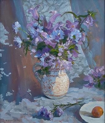 Bluebells, cornflowers and tangerine. Volkov Sergey