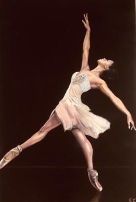 Ballet dancer canvas oil. Saraeva Svetlana