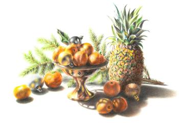 Still life with pineapple. Khrapkova Svetlana