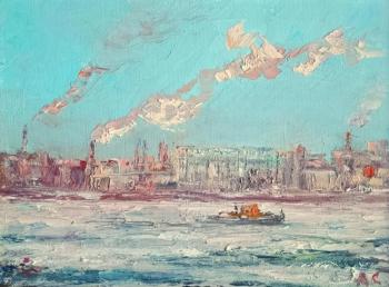 The right bank of the Neva River. Solovev Alexey