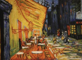 Night Caf&#233; Terrace (by Vincent van Gogh). Korepanov Alexander