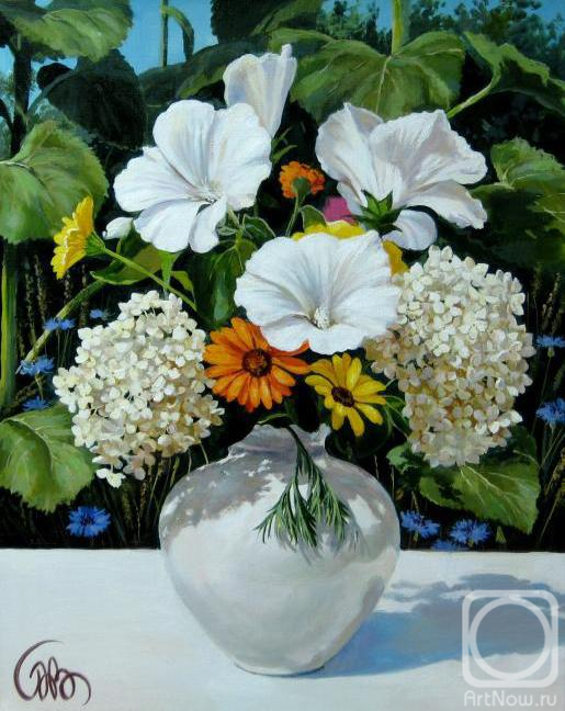 Panasyuk Natalia. Bouquet with white flowers
