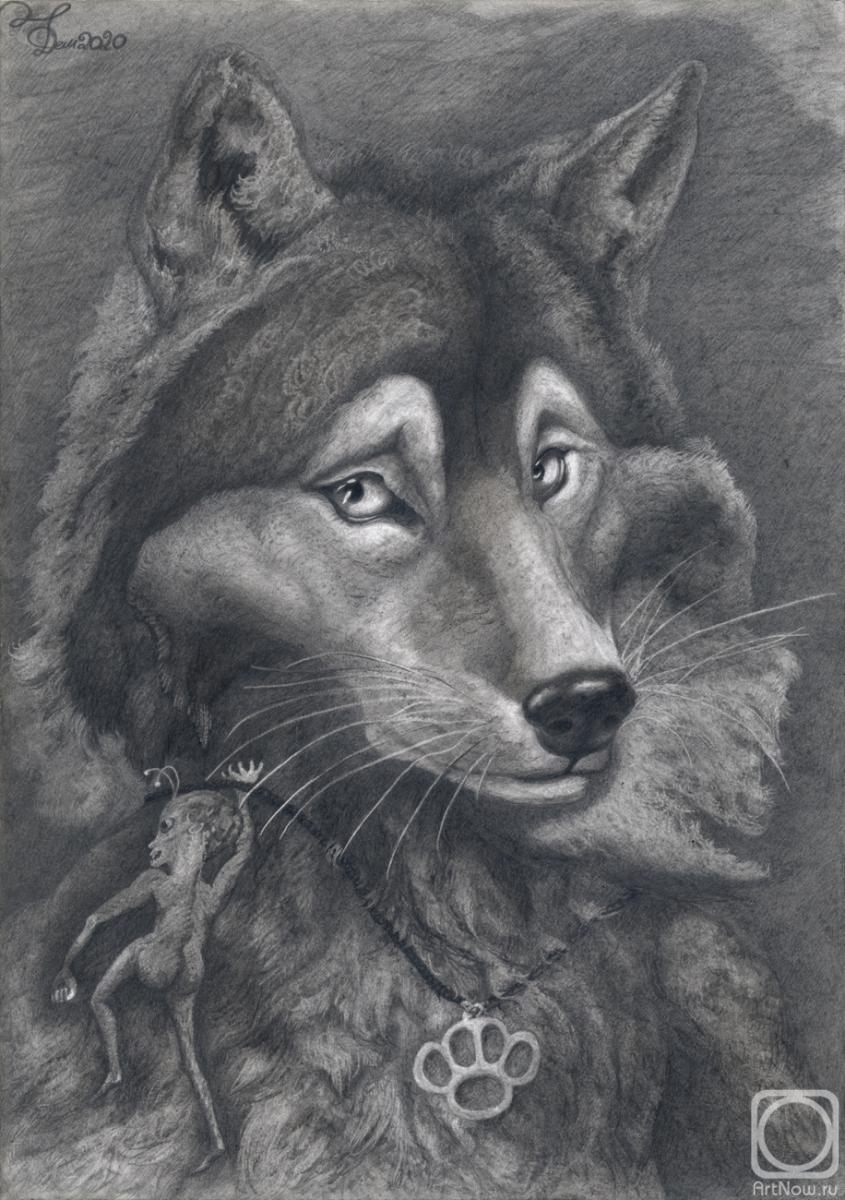 Dementiev Alexandr. Portrait of an anthropomorphic wolf