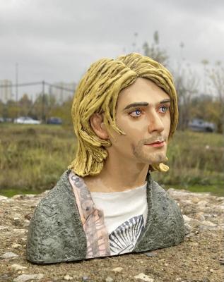 Kurt Cobain figurine (Rock Portraits). Churkina Larisa