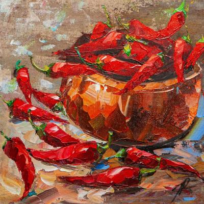 Still life with red pepper. Rodries Jose
