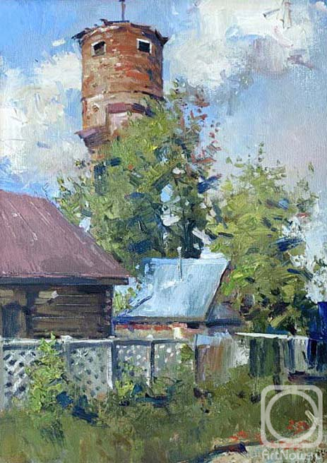 Chelyaev Vadim. Landscape with a water tower