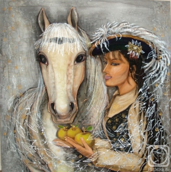 Dubinets Natalia. Girl with a horse