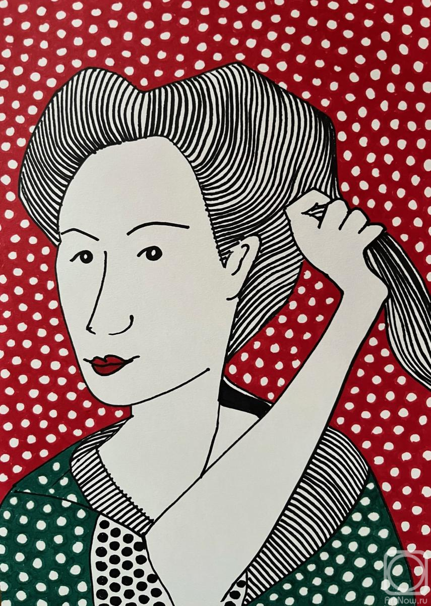 Gvozdetskaya Irina. Japanese woman - at the mirror