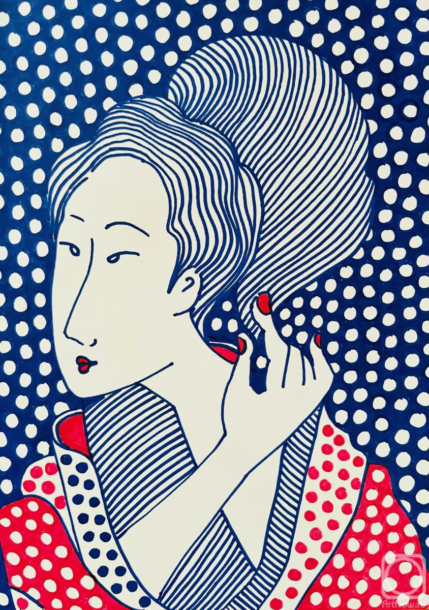 Gvozdetskaya Irina. Japanese - Blue hair