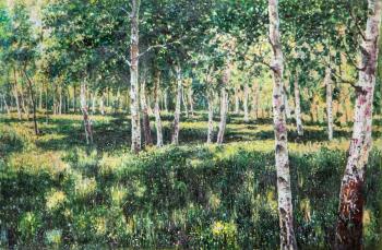 Copy of the painting a birch grove. Kamskij Savelij