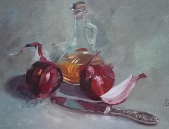 Still life with red onion. Baltrushevich Elena
