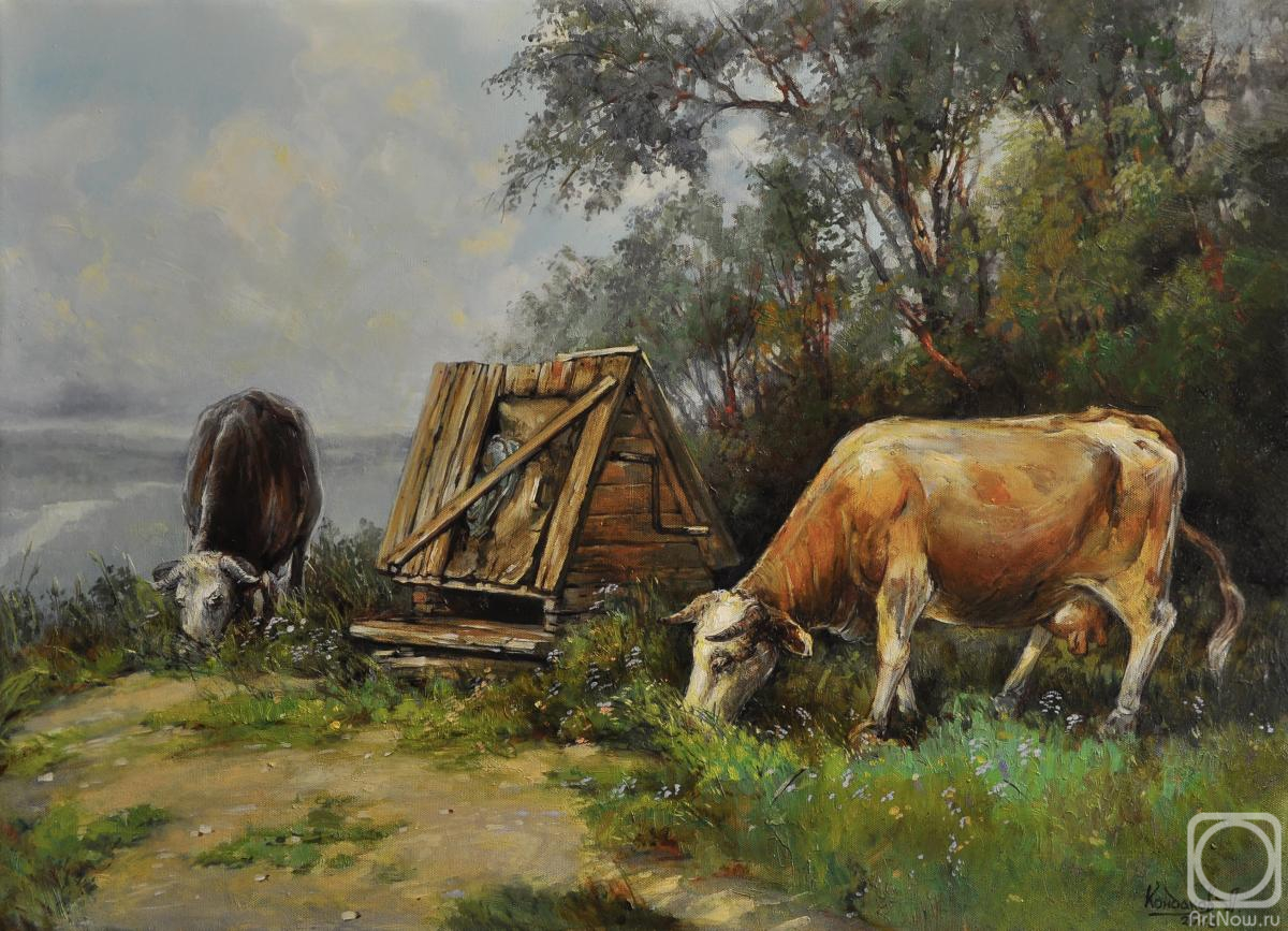 Kondakov Anton. Cows at an old well