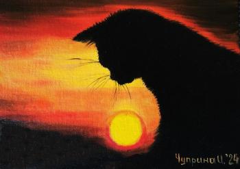 Moon Cat. "Animashki" series (Buy A Picture). Chuprina Irina