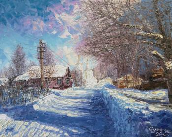 Winter road to church. Smirnov Sergey