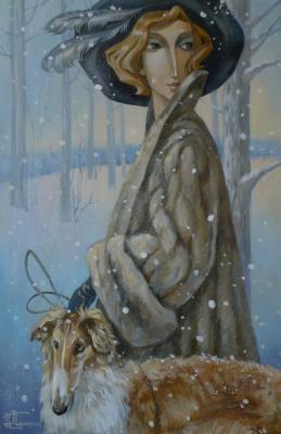 Lady with a dog. Panina Kira