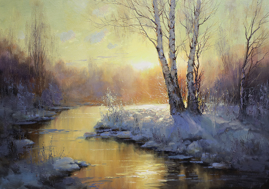 Nesterchuk Stepan. Dawn on the river