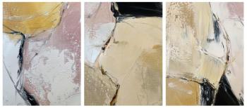 Abstraction in beige tones (triptych) ( ). Skromova Marina