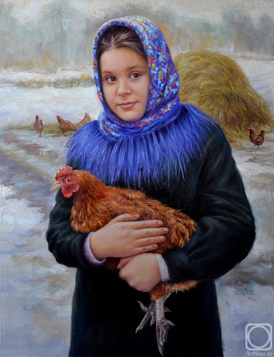 Bakaeva Yulia. Anfisa with chicken